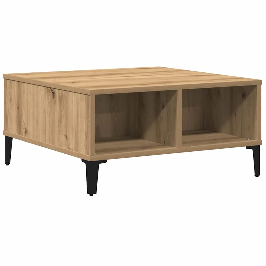 Table basse Chêne artisanal 60 x 60 x 30 cm - 2