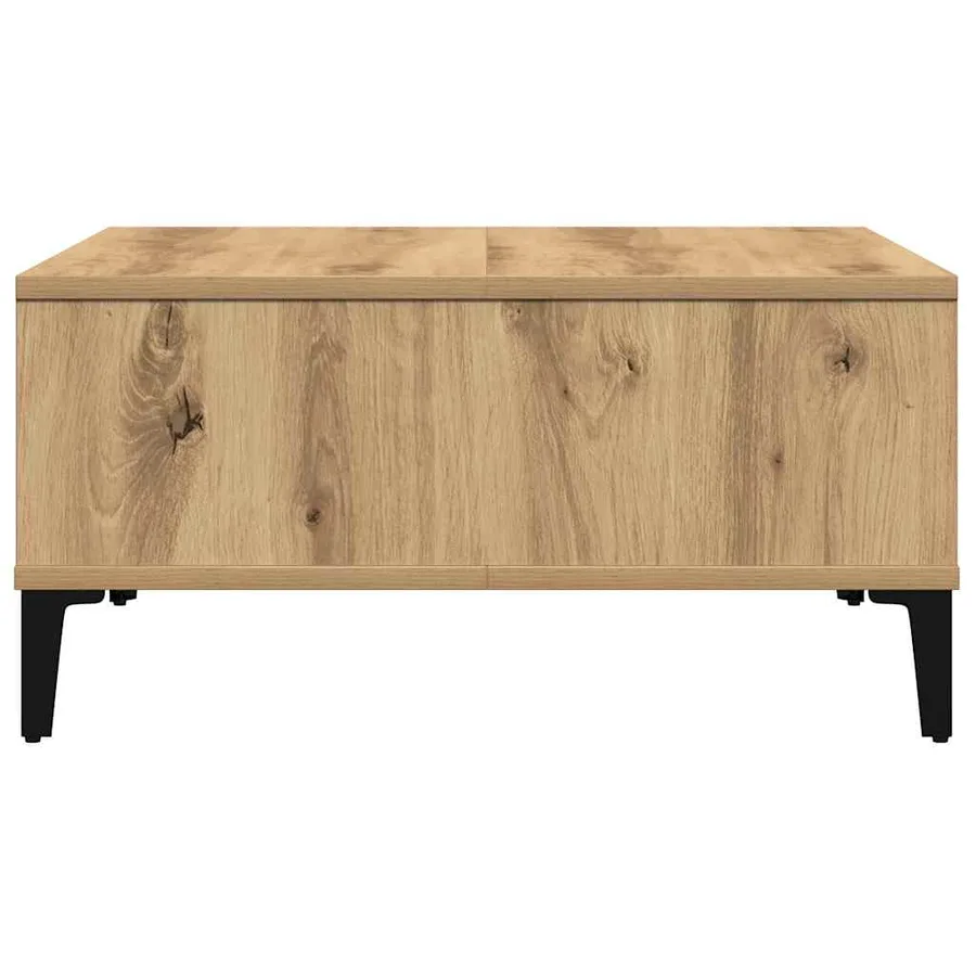 Table basse Chêne artisanal 60 x 60 x 30 cm - 6
