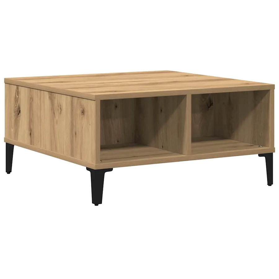 Table basse Chêne artisanal 60 x 60 x 30 cm - 7