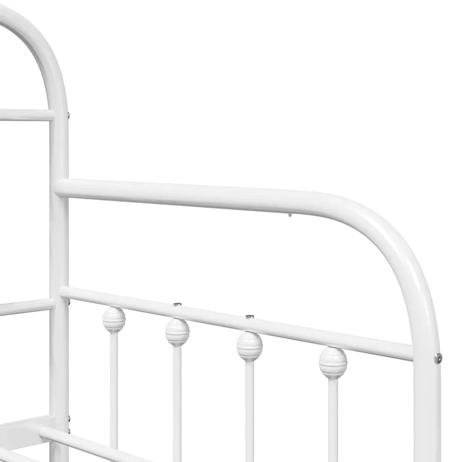 Cadre de lit de jour Blanc 75 x 190 cm Acier enduit de poudre - 8