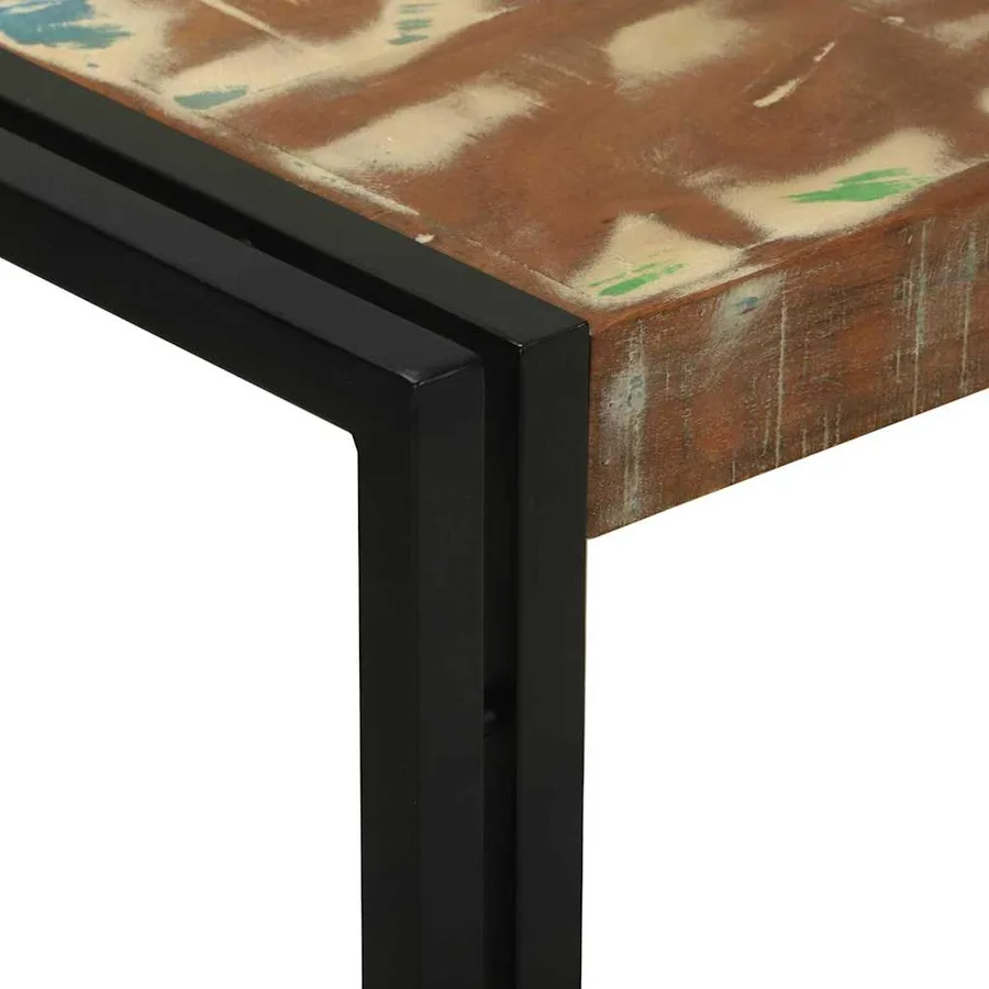 Table console Multicolore 120 x 33 x 75 cm Bois Recyclé Solide - 6
