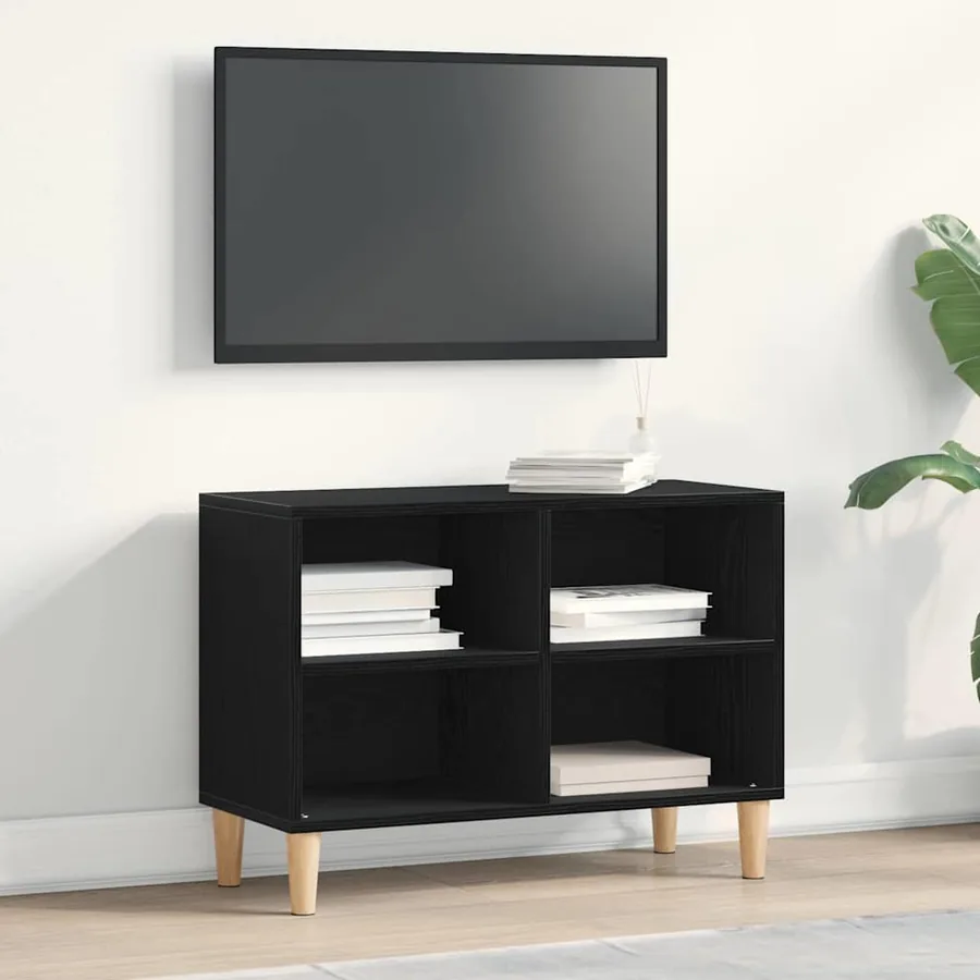 Meuble TV Chêne noir 69,5 x 30 x 50 cm Bois d'ingénierie