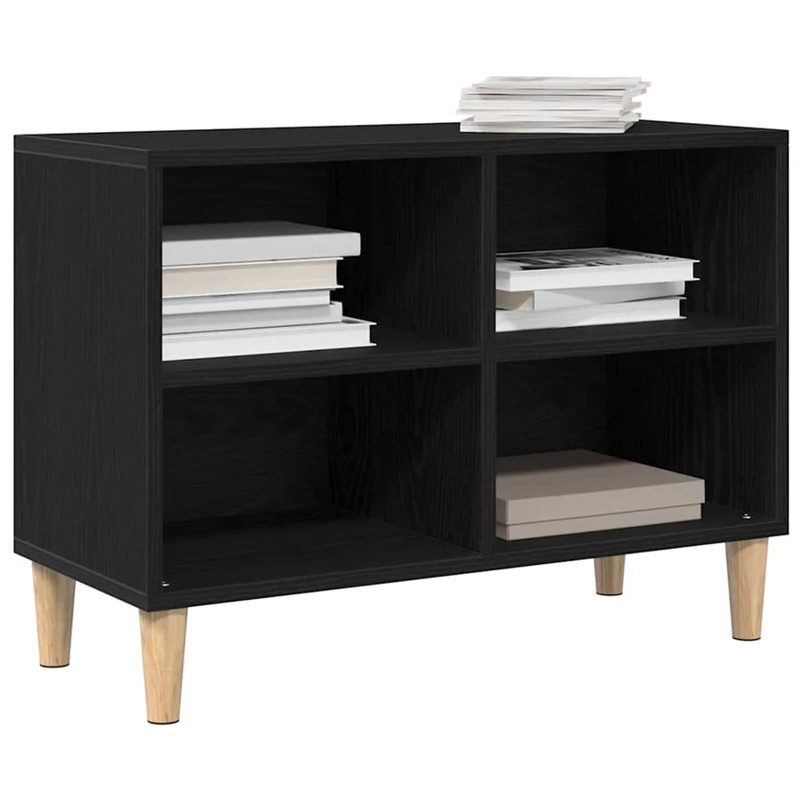 Meuble TV Chêne noir 69,5 x 30 x 50 cm Bois d'ingénierie - 3