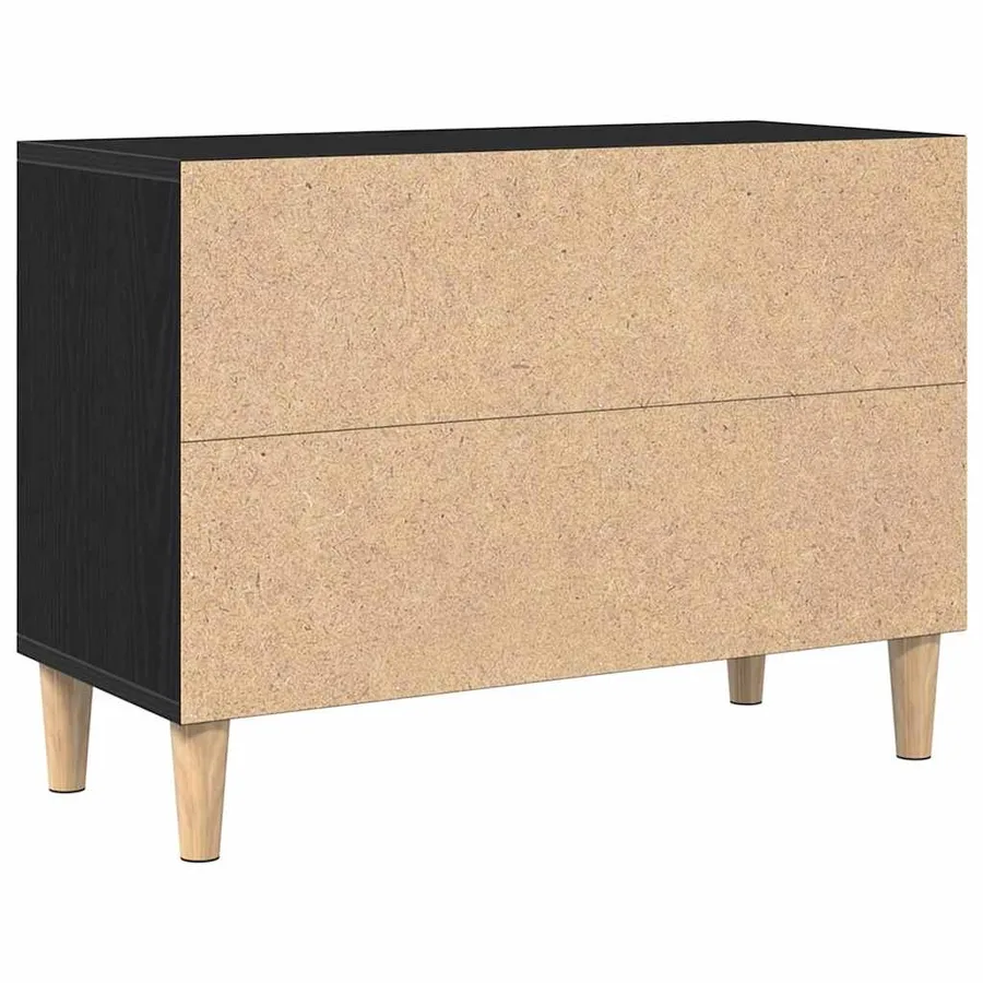 Meuble TV Chêne noir 69,5 x 30 x 50 cm Bois d'ingénierie - 5
