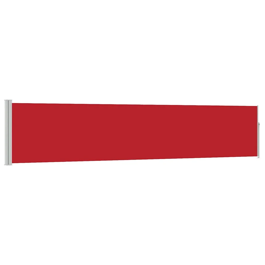 Auvent latéral rétractable de patio 100x500 cm Rouge - 2