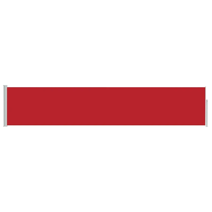 Auvent latéral rétractable de patio 100x500 cm Rouge - 4