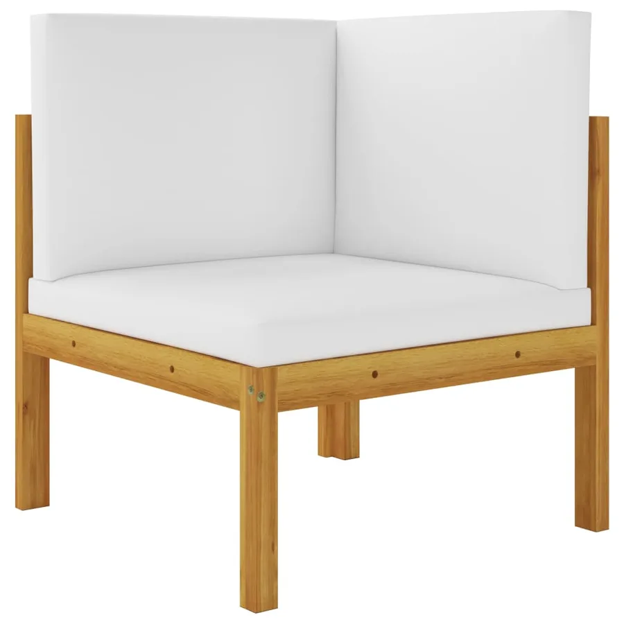 Banc de jardin 2 places avec coussins en bois d'acacia et corde - 2