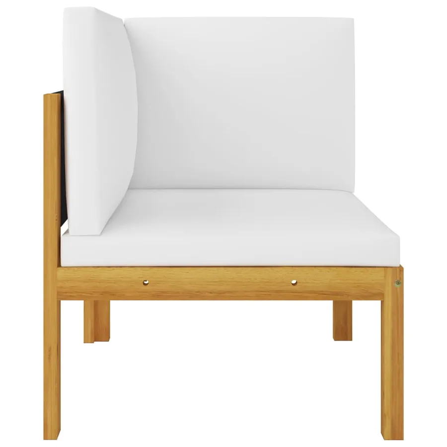 Banc de jardin 2 places avec coussins en bois d'acacia et corde - 3