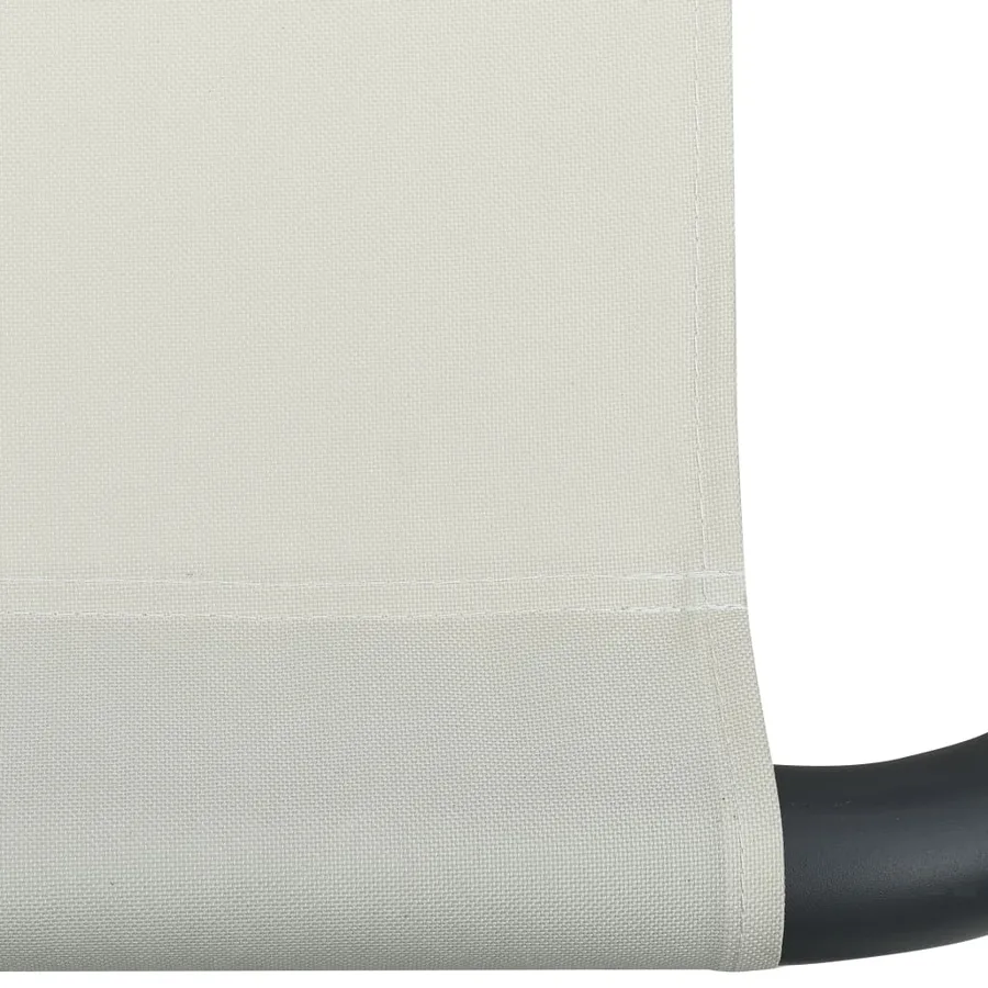 Outdoor sun lounger Cream fabric - 6