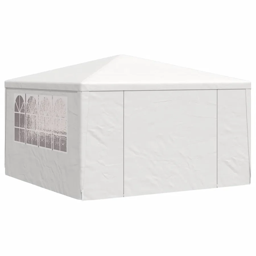 Tente de réception avec parois latérales 4x4 m Blanc 90 g/m² - 3