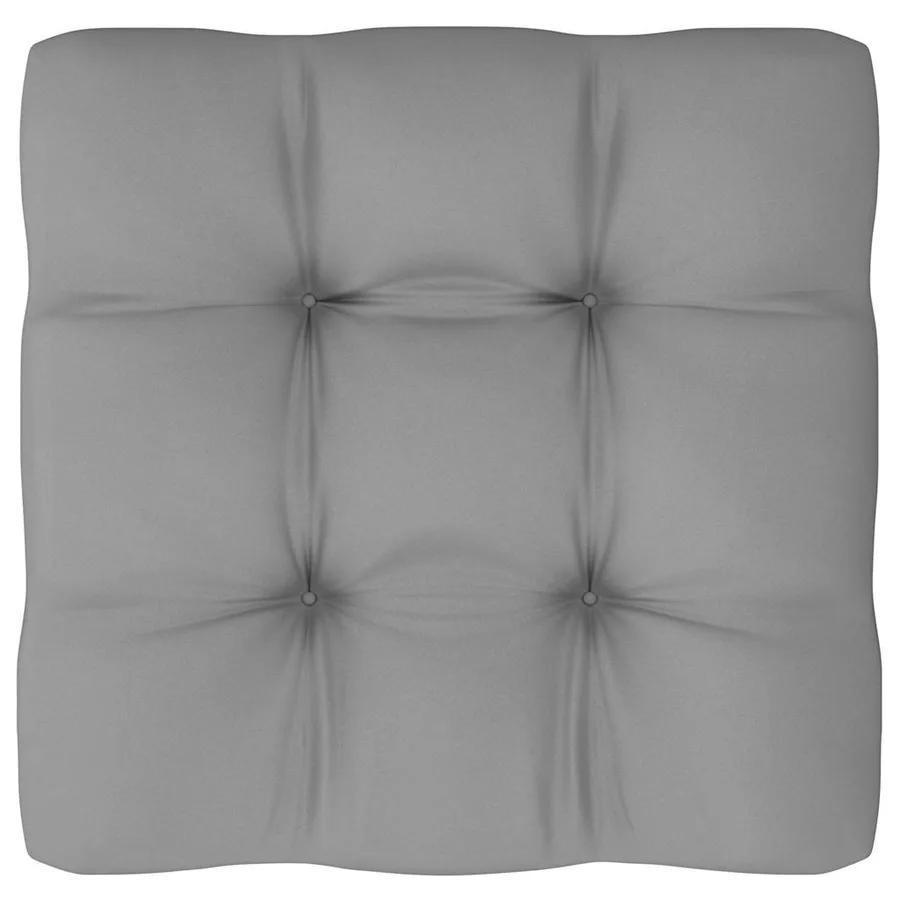 Canapés centraux de jardin coussins gris2pcs Bois de pin massif - 9