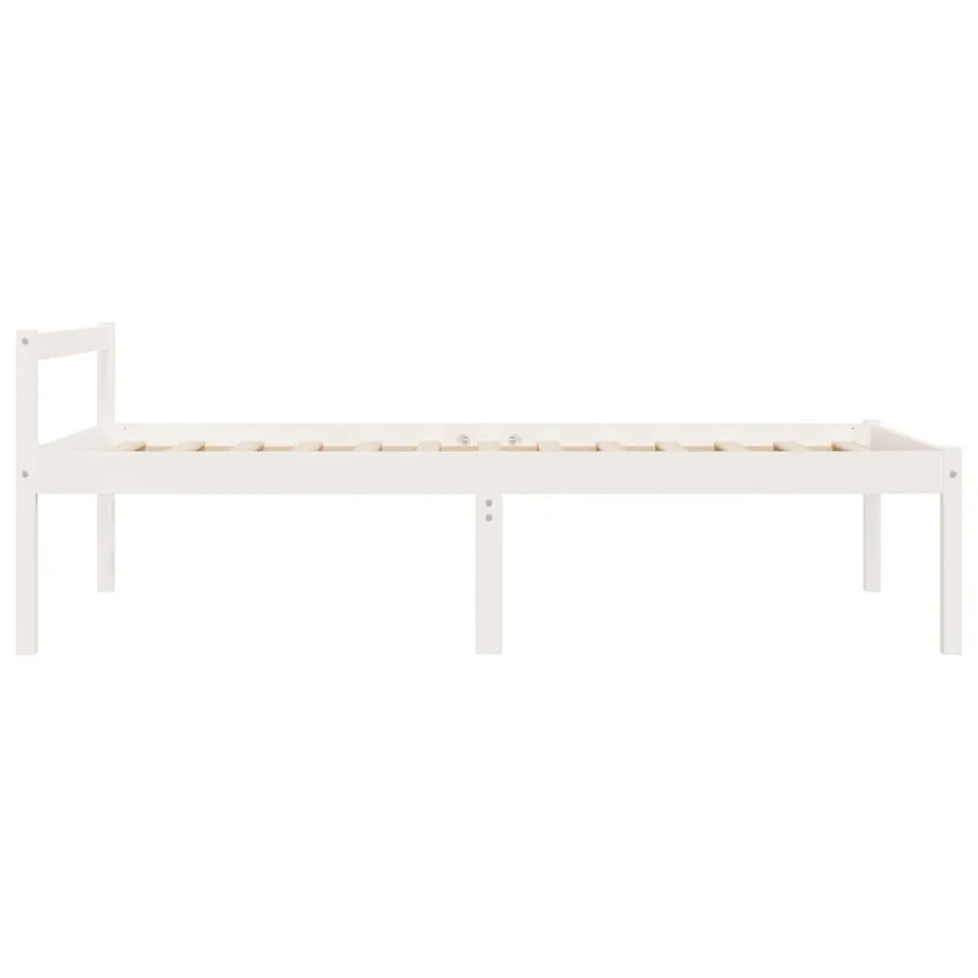Lit pour personne âgée sans matelas blanc 90x190 cm - 5