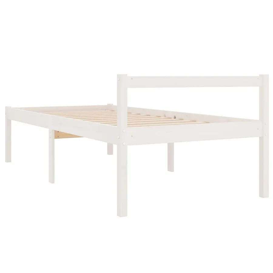 Lit pour personne âgée sans matelas blanc 90x190 cm - 6