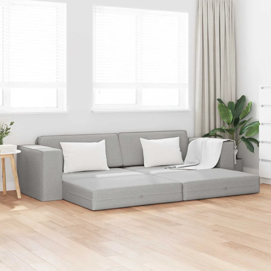 Canapé-Lit Gris nuage 245 x 78 x 77 cm tissu