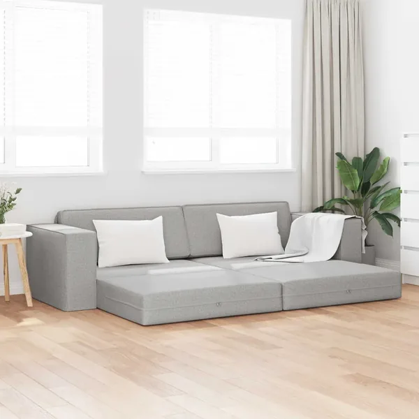 Canapé-Lit Gris nuage 245 x 78 x 77 cm tissu