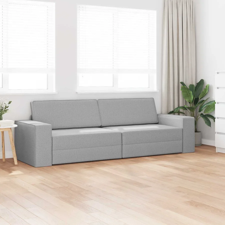 Canapé-Lit Gris nuage 245 x 78 x 77 cm tissu - 3