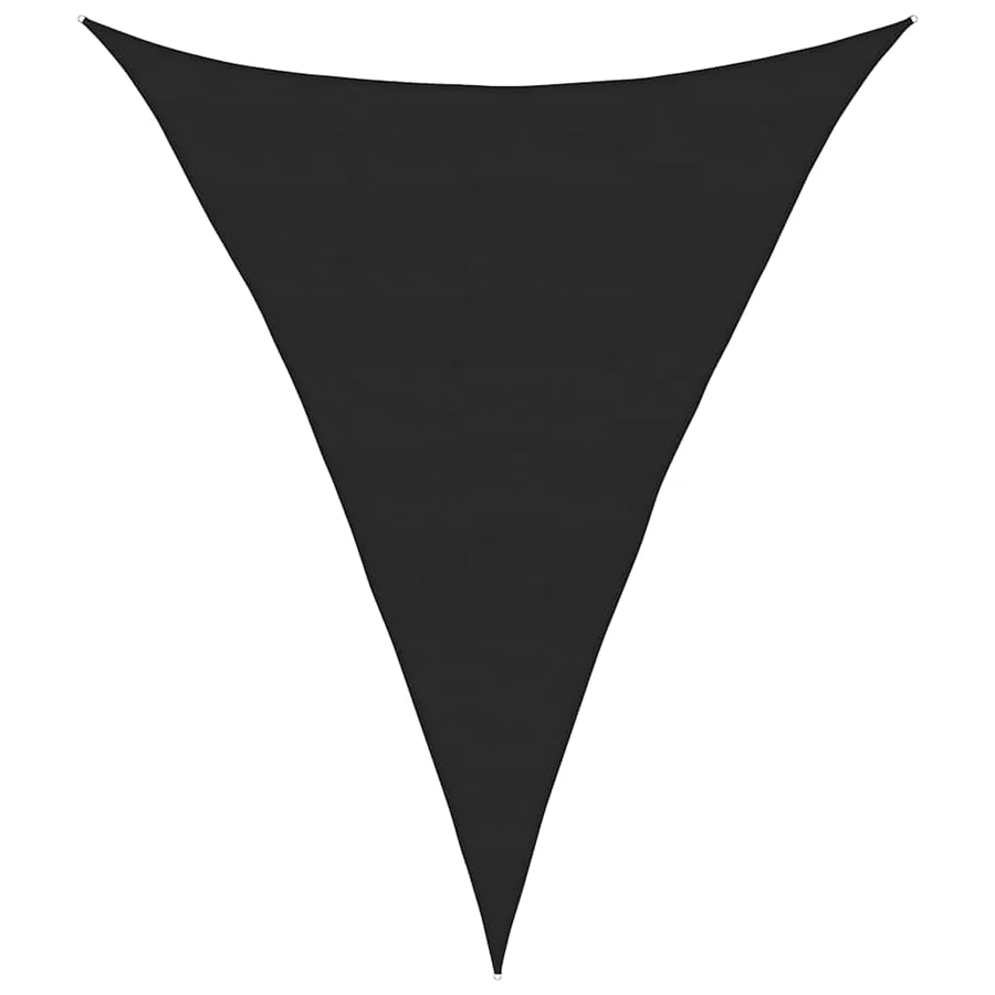 Voile d'ombrage 160 g/m² triangulaire noir 5x7x7 m PEHD - 2