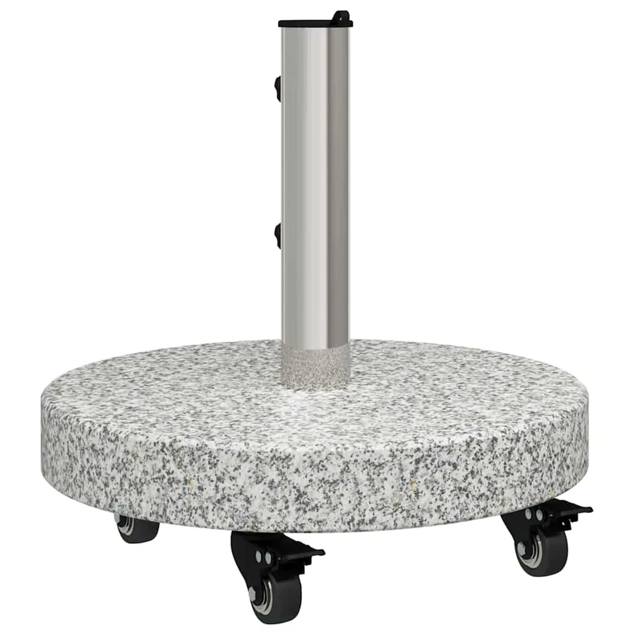 Pied de parasol 29,8kg Gris Granite et Acier Inoxydable Rond - 7