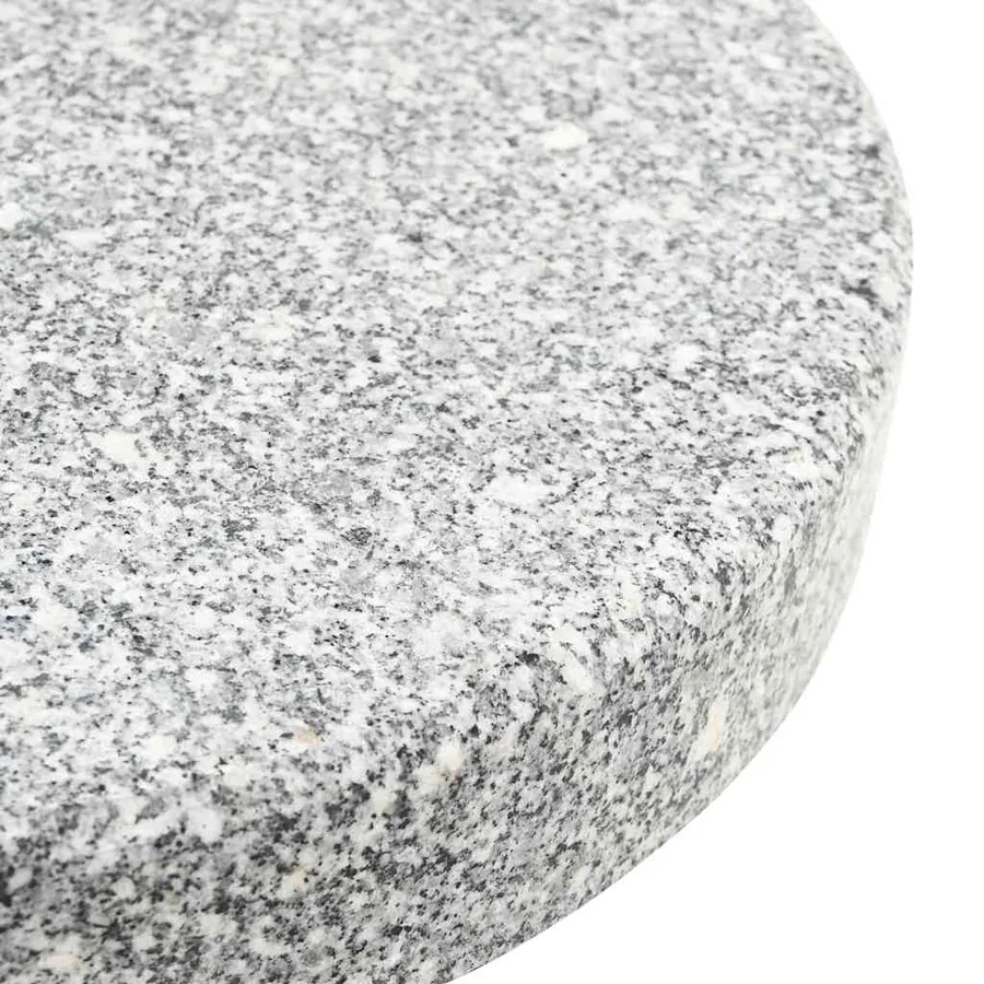 Pied de parasol 29,8kg Gris Granite et Acier Inoxydable Rond - 8