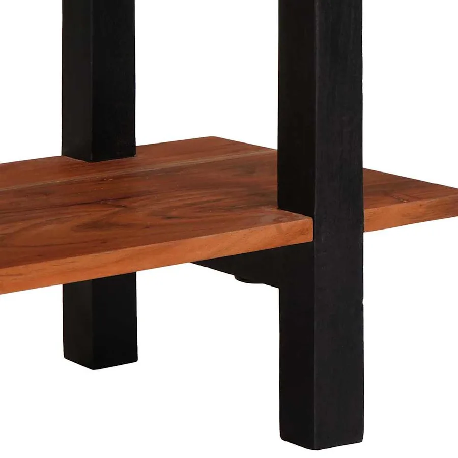 Table console avec tiroir Marron et Noir 110 x 30 x 75 cm - 10