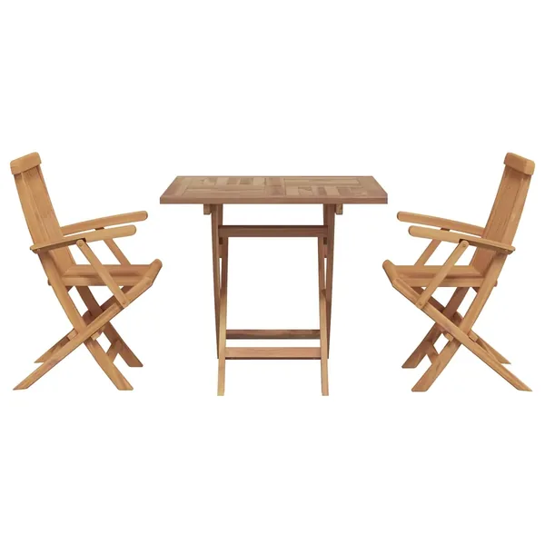 Ensemble de salle à manger pour jardin 3 pcs Marron
