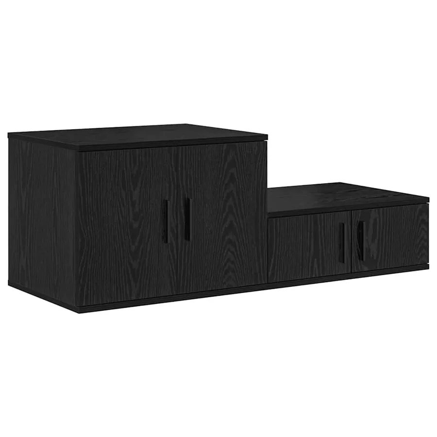 Armoire de rangement 2 pcs Chêne noir 108 x 41 x 40 cm - 5