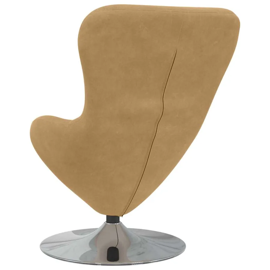 Fauteuil œuf Marron Velours - 6