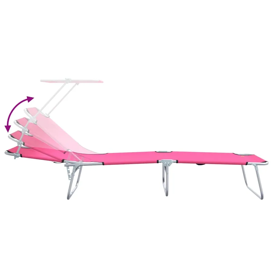 Transat 2 pcs Rose 58 x 188 x 77cm Polyester - 10