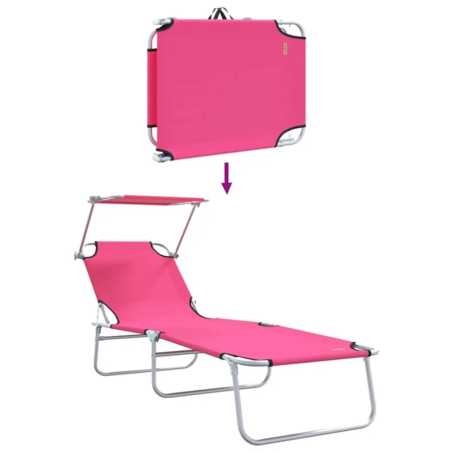 Transat 2 pcs Rose 58 x 188 x 77cm Polyester - 11