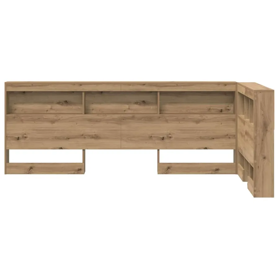 Tête de lit de rangement Chêne artisanal Bois d'ingénierie - 6