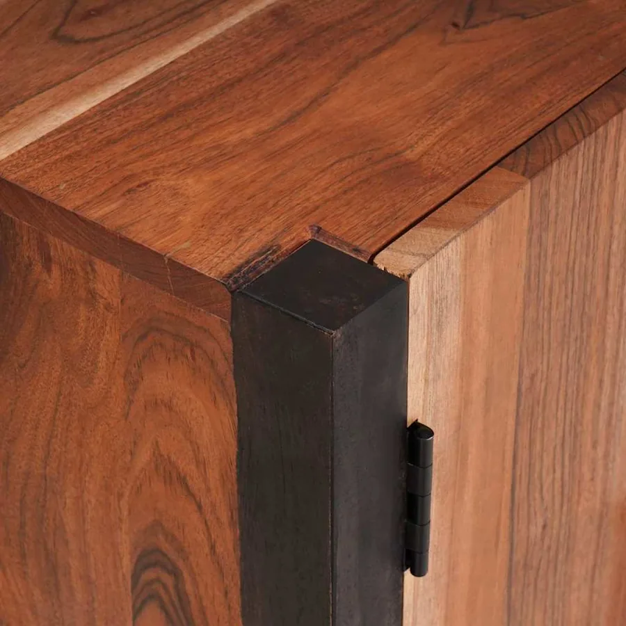 Buffet Marron 55 x 30 x 75 cm Bois d'Acacia Massif - 8