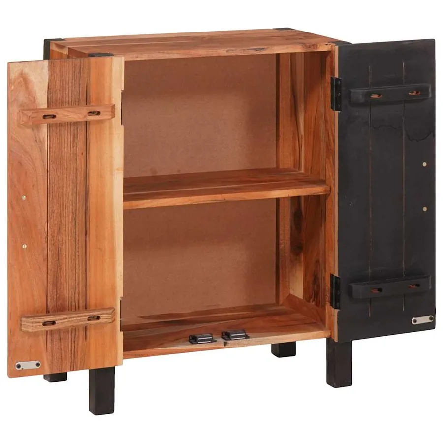 Buffet 3 pcs Marron 55 x 30 x 75 cm Bois d'Acacia Massif - 4