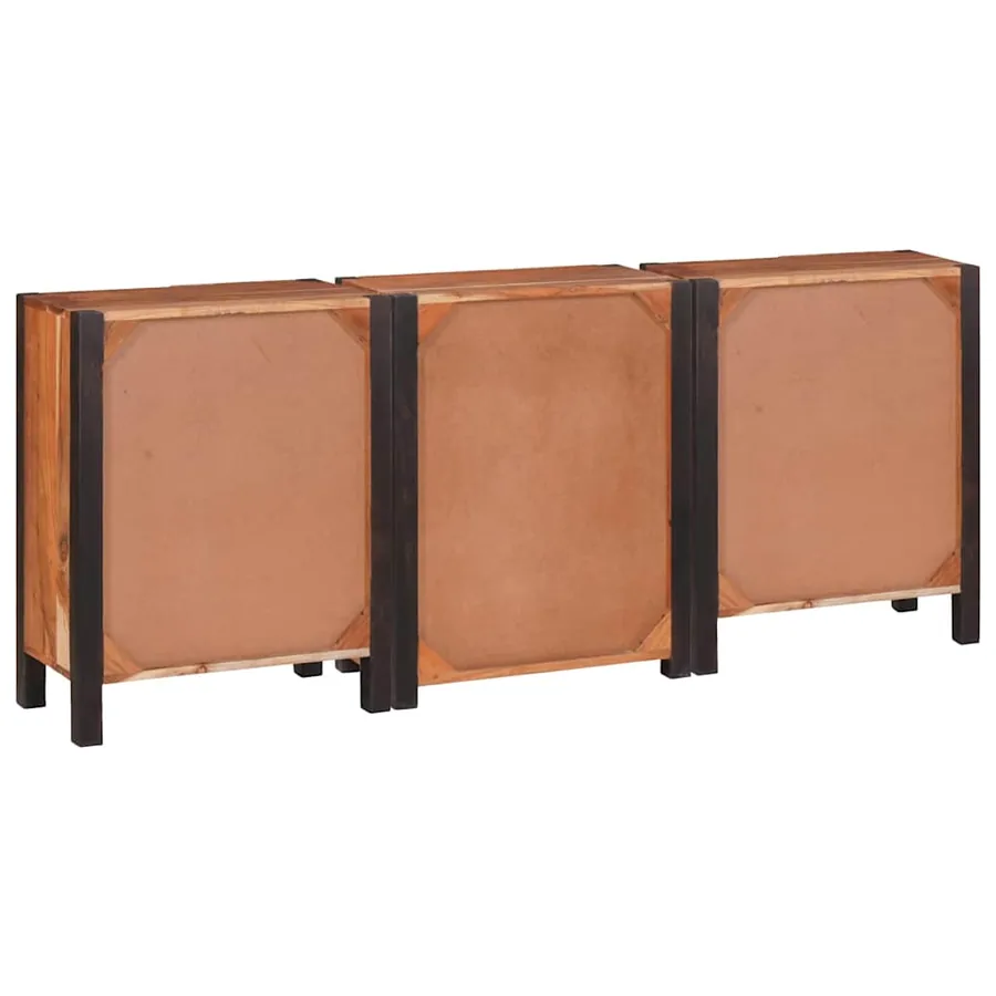 Buffet 3 pcs Marron 55 x 30 x 75 cm Bois d'Acacia Massif - 7