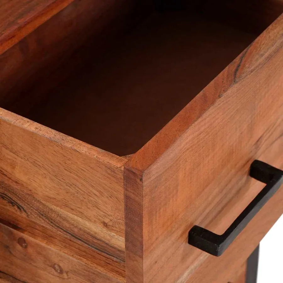 Buffet 3 pcs Marron 55 x 30 x 75 cm Bois d'Acacia Massif - 9