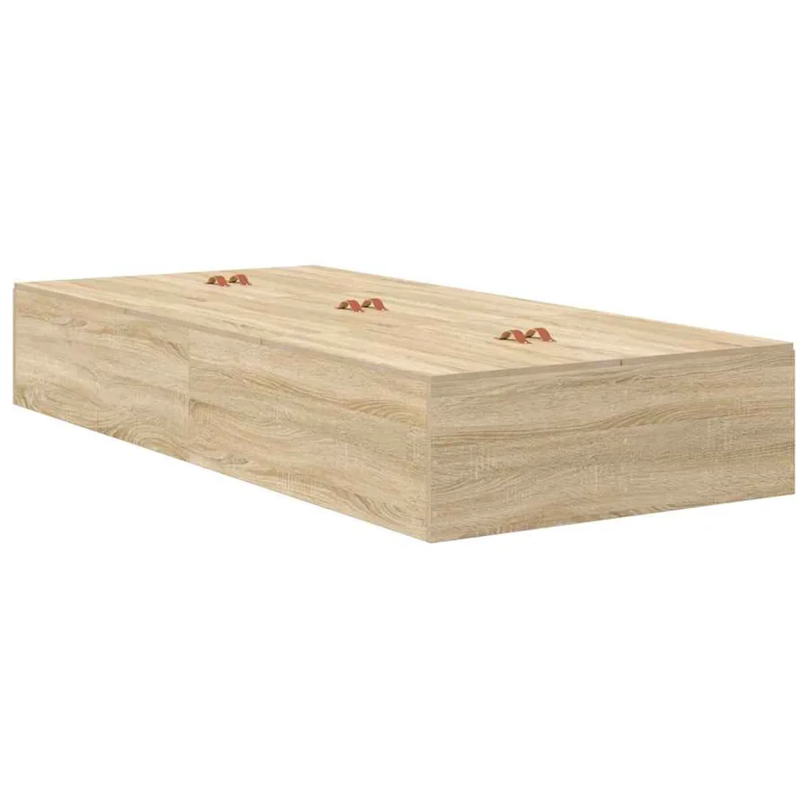 Cadre de lit avec rangement avec tiroir Chêne Sonoma 90 cm - 7