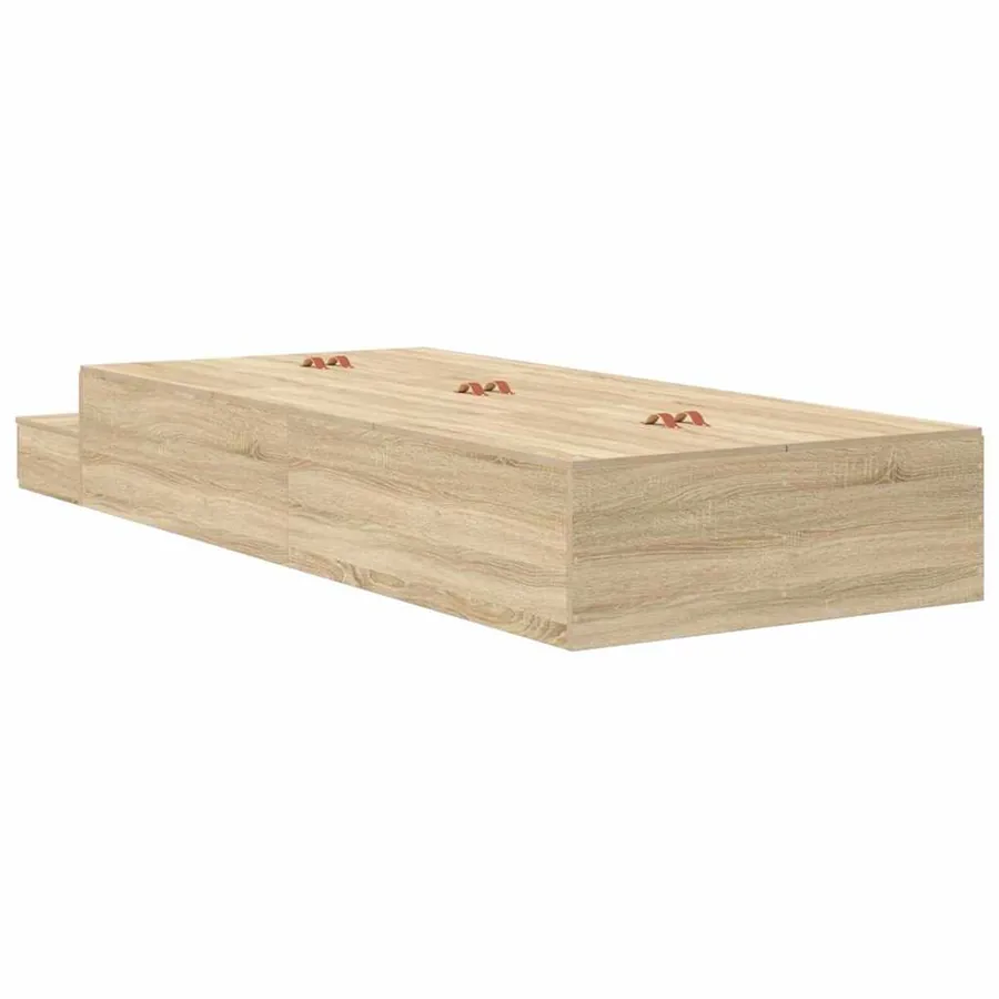 Cadre de lit avec rangement avec tiroir Chêne Sonoma 90 cm - 8