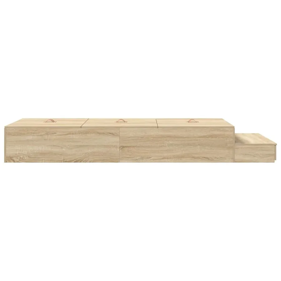 Cadre de lit avec rangement avec tiroir Chêne Sonoma 90 cm - 9