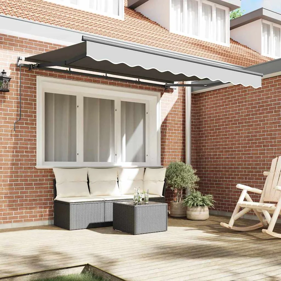 Cadre d'auvent Anthracite 3,5 x 2 m Métal - 3
