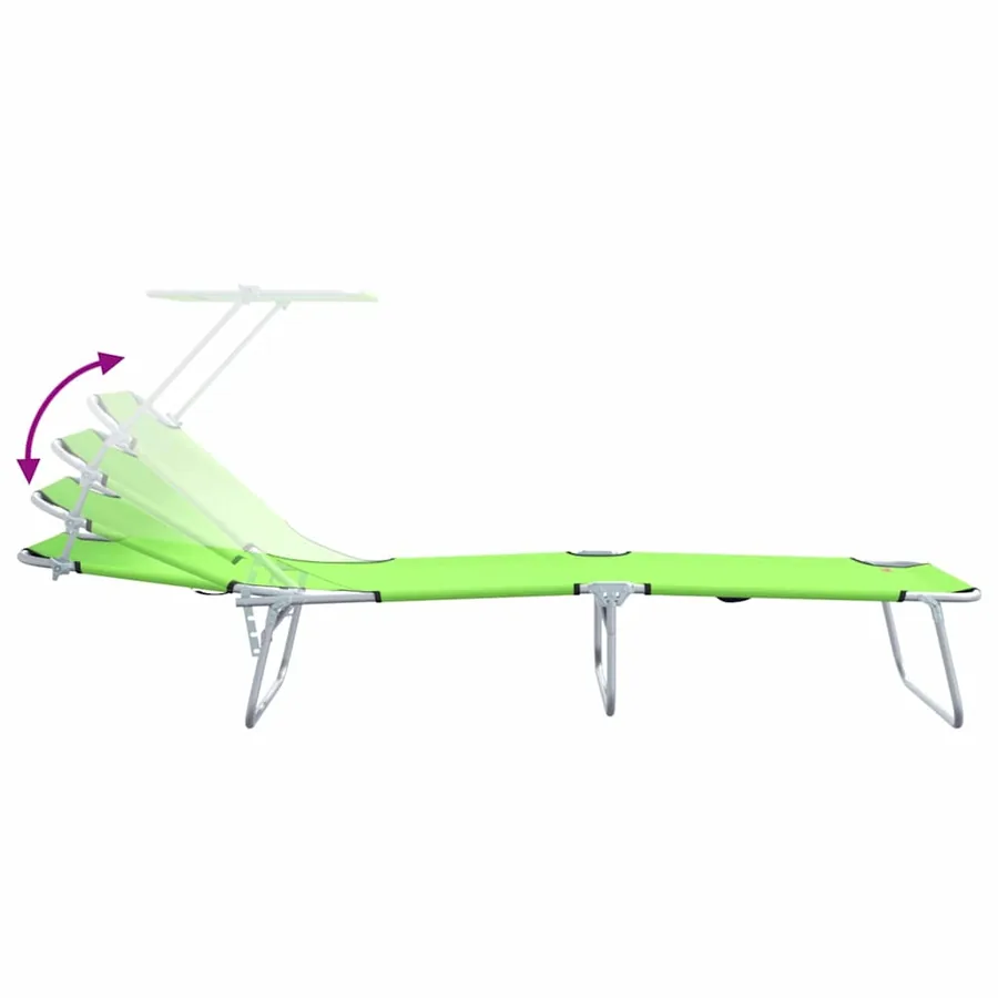 Transat 2 pcs Vert 58 x 188 x 77cm Polyester - 10