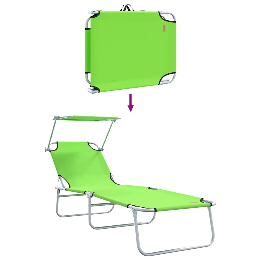 Transat 2 pcs Vert 58 x 188 x 77cm Polyester - 11