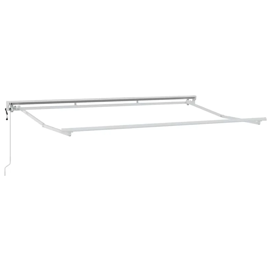 Cadre d'auvent Réglable Blanc 3,5 x 2 m Acier - 2