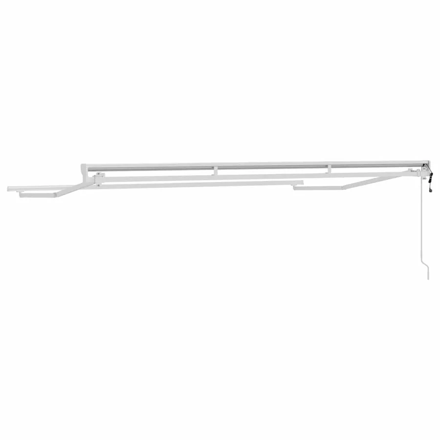 Cadre d'auvent Réglable Blanc 3,5 x 2 m Acier - 6