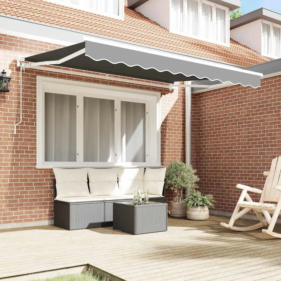 Cadre d'auvent Réglable Blanc 2,5 x 2 m Acier - 3