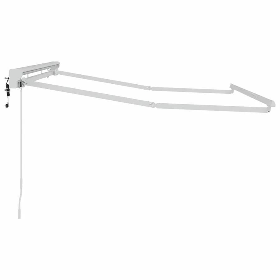 Cadre d'auvent Réglable Blanc 2,5 x 2 m Acier - 5