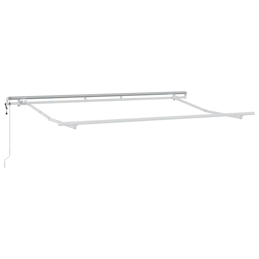 Cadre d'auvent Blanc 3,5 x 2 m Métal - 2