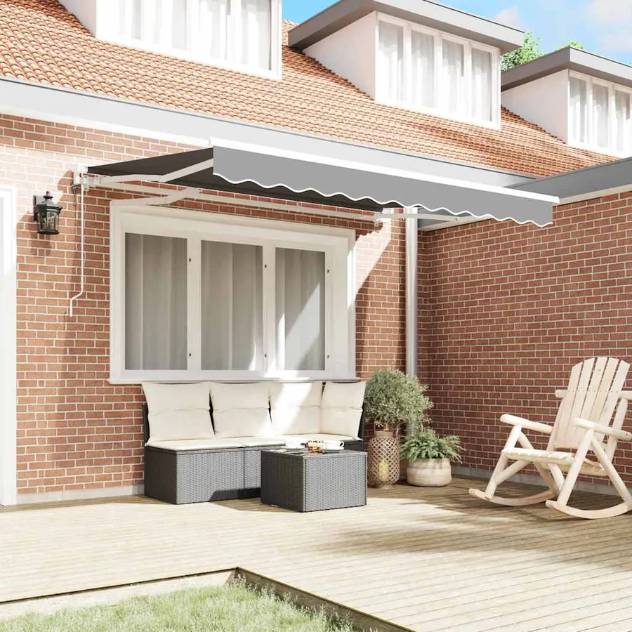 Cadre d'auvent Blanc 3,5 x 2 m Métal - 3