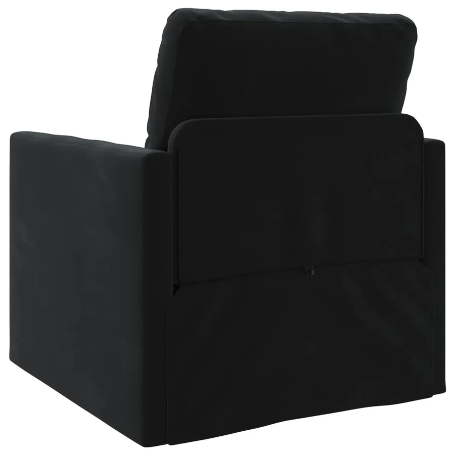 Canapé-Lit Noir 74 x 77 x 81 cm Velours - 6