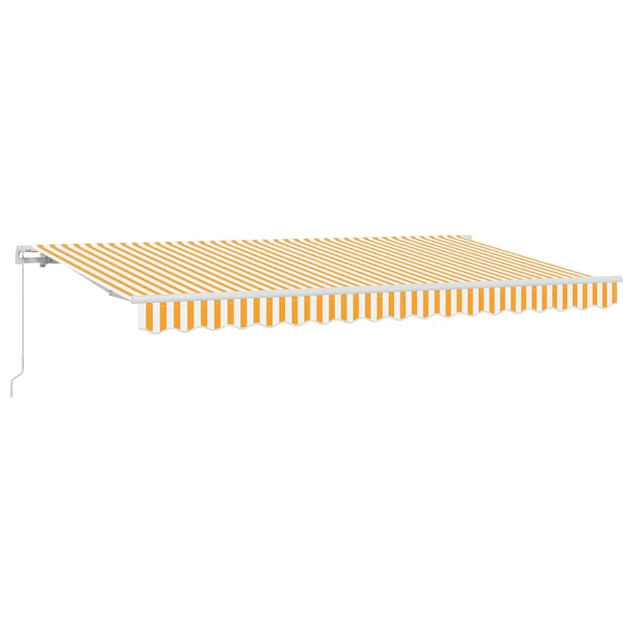 Auvent Rétractable Jaune 400 x 200 cm tissu - 2