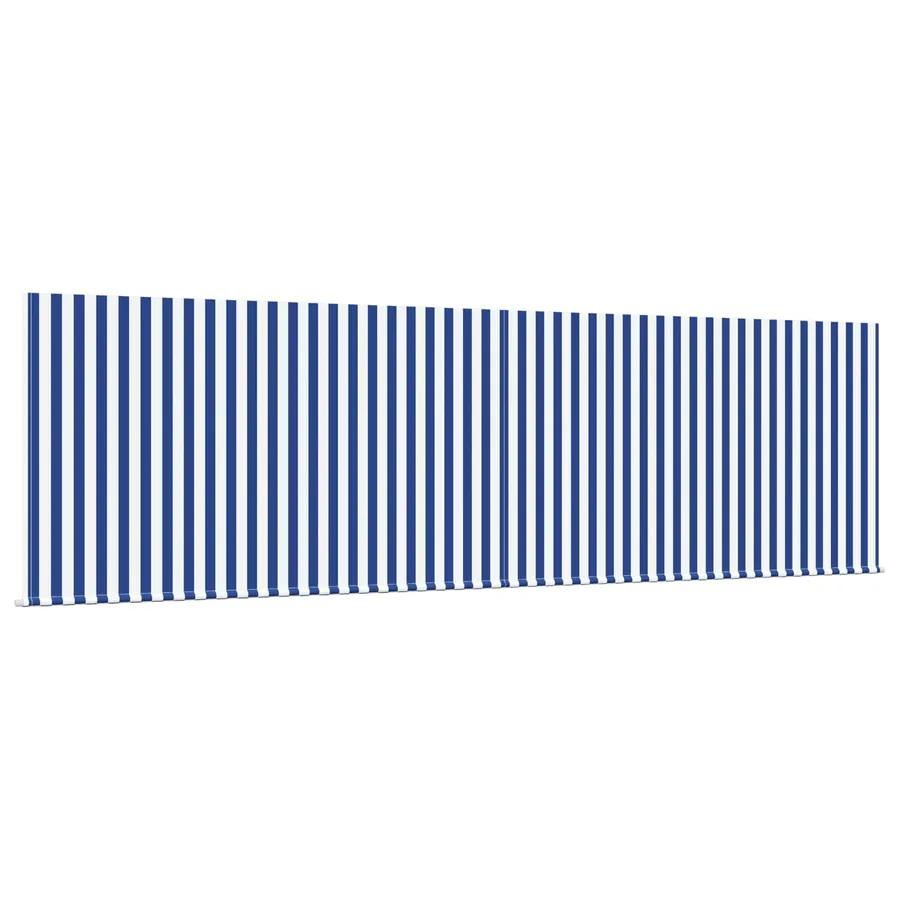 Auvent Rétractable Bleu et Blanc 400 × 300 cm - 6
