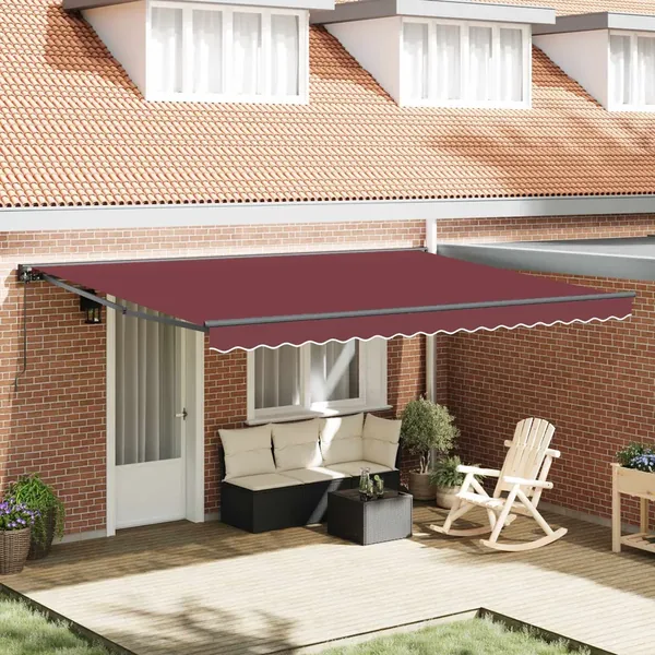 Cadre d'auvent Bordeaux 450 × 300 cm